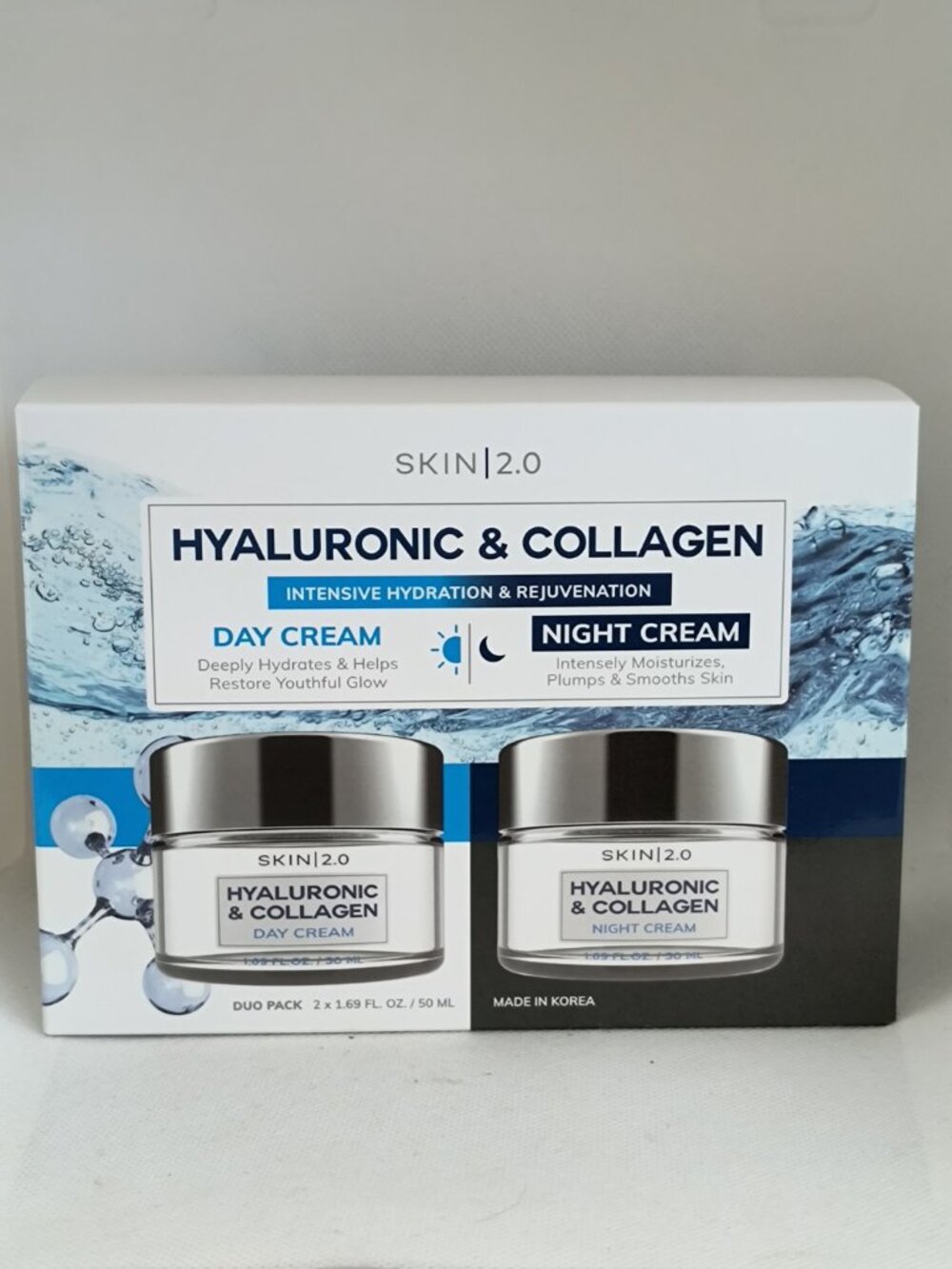 Glow Skin Set – Hyaluronic + Collagen Day & Night Cream Duo NEW Hydrating